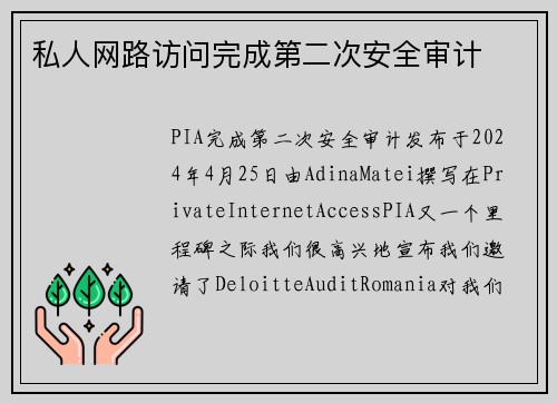 私人网路访问完成第二次安全审计